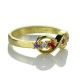 18ct Gold Plated Infinity Promise Rings with Birthstone