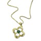 Clover Lucky Charm Necklace with Birthstone 18ct Gold Plated