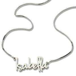 Small Name Necklace For Her Sterling Silver