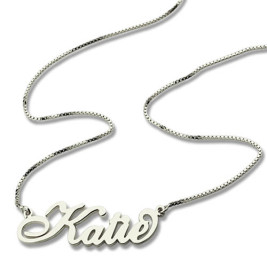 Personalised Nameplate Necklace Carrie Stering Silver