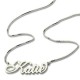 Personalised Nameplate Necklace Carrie Stering Silver