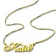 Personalised Necklace Nameplate Carrie in 18ct Gold Plated