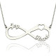 Heart Infinity Necklace 1-3 Names Sterling Silver