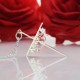 Silver Cross Name Necklaces with Rose