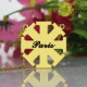 Customised Cross Necklace with Name 18ct Gold Plated 925 Silver