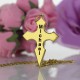 Gold Plated 925 Silver Conical Shape Cross Name Necklace