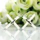 Silver Greece Double Cross Name Necklace