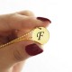Personalised Initial Charm Discs Necklace 18ct Gold Plated