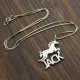 Personalised Horse Name Necklace for Kids Silver