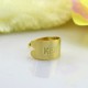 18ct Gold Plated Name Engraved Cuff Rings
