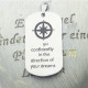 Compass Man's Dog Tag Name Necklace