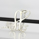 Custom One Initial With Heart Monogram Necklace Solid 18ct White Gold