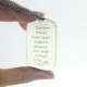 Man's Dog Tag Love Theme Name Necklace