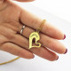 Double Name Heart Friend Necklace Couple Necklace Set 18ct Gold Plated