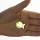 Kids Fish Name Necklace 18ct Gold Plated