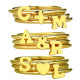 Stackable Initial Ring 18ct Gold Plated