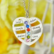 Moms Necklace With Kids Name  Birthstone In Sterling Silver