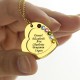 Heart Birthstones Necklace For Mother In Gold