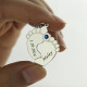 Memory Baby's Feet Charms with Birthstone Sterling Silver