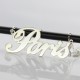 Paris Hilton Style Name Necklace 18ct Solid White Gold Plated