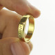 Engraved Promise Name Ring 18ct Gold Plated