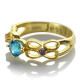 Birthstone Infinity Promise Ring With Name 18ct Gold Plated