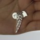 Girls Angel Wing Necklace Gifts With Heart  Initial Charm