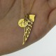 Good Luck Angel Wing Necklace with Initial Charm 18ct Gold Plated