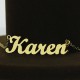 18ct Gold Plated Karen Style Name Necklace