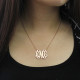 Custom 18ct Rose Gold Plated Monogram Initial Necklace