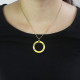 Circle of Love Name Necklace with Birthstone 18ct Gold Plated Silver