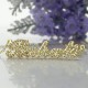 18ct Gold Plated Full Birthstone Carrie Name Necklace