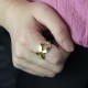 18ct Gold Plated Engraved Infinity Birthstone Ring