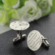 Personalised Mens Cufflinks Block Monogram Sterling Silver