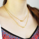 Double Layer Mini Name Necklace 18ct Gold Plated