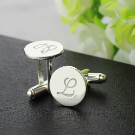 Cool Initial Cuff links Sterling Silver