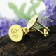 Custom Script Initial Cufflinks for Men 18ct Gold Plated