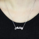 Sterling Silver Retro Name Necklace