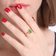 Personalised Star Ring with Birthstone Gold Plated Silver