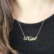 Personalised Necklace Nameplate Carrie in 18ct Gold Plated