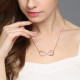 Heart Infinity Necklace 1-3 Names 18ct Rose Gold Plated