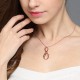 Vertical Infinity Sign Necklace with Birthstones 18ct Rose Gold Plated
