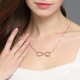 18ct Rose Gold Plated Double Name Infinity Necklace