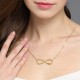 18ct Gold Plated Infinity Necklace Double Name