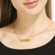GPS Map Nautical Coordinates Necklace Silver in 18ct Gold Plated