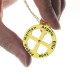 Cross Name Necklace with Circle Frame 18ct Gold Plated 925 Silver