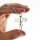 Silver Conical Shape Cross Name Necklace