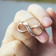 18ct Rose Gold Plated Engraved Infinity Necklace