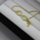 Infinity Knot Initial Necklace 18ct Gold plating