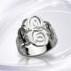 Personalised Fancy Monogram Ring Sterling Silver